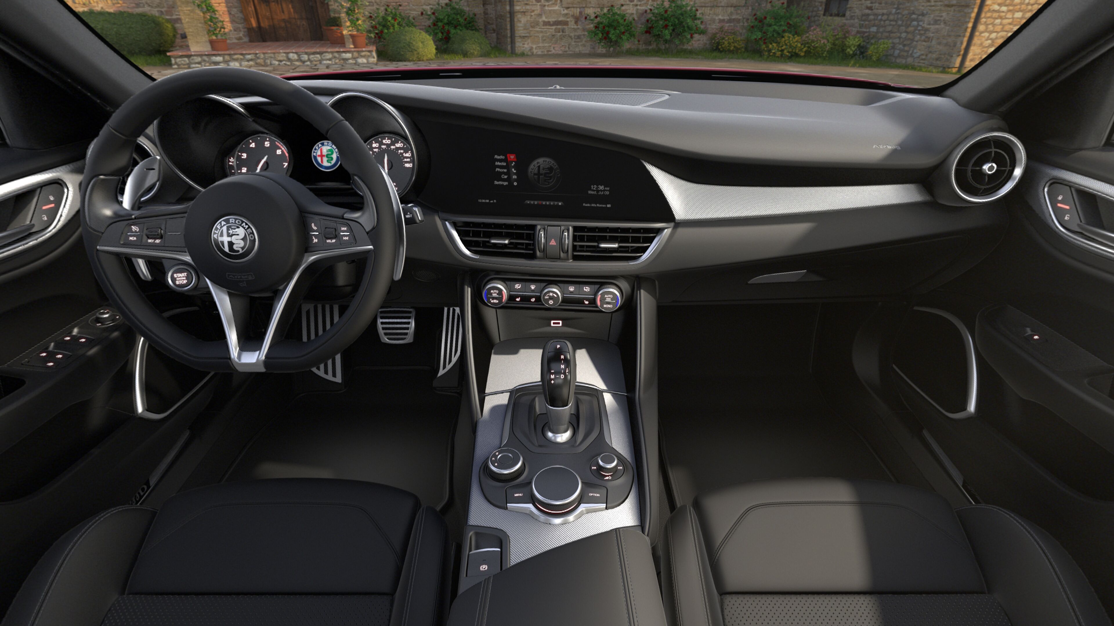 2019 Alfa Romeo Giulia Ti Sport RWD Black Interior